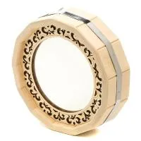 зеркало "бочонок" большое резное, банный эксперт